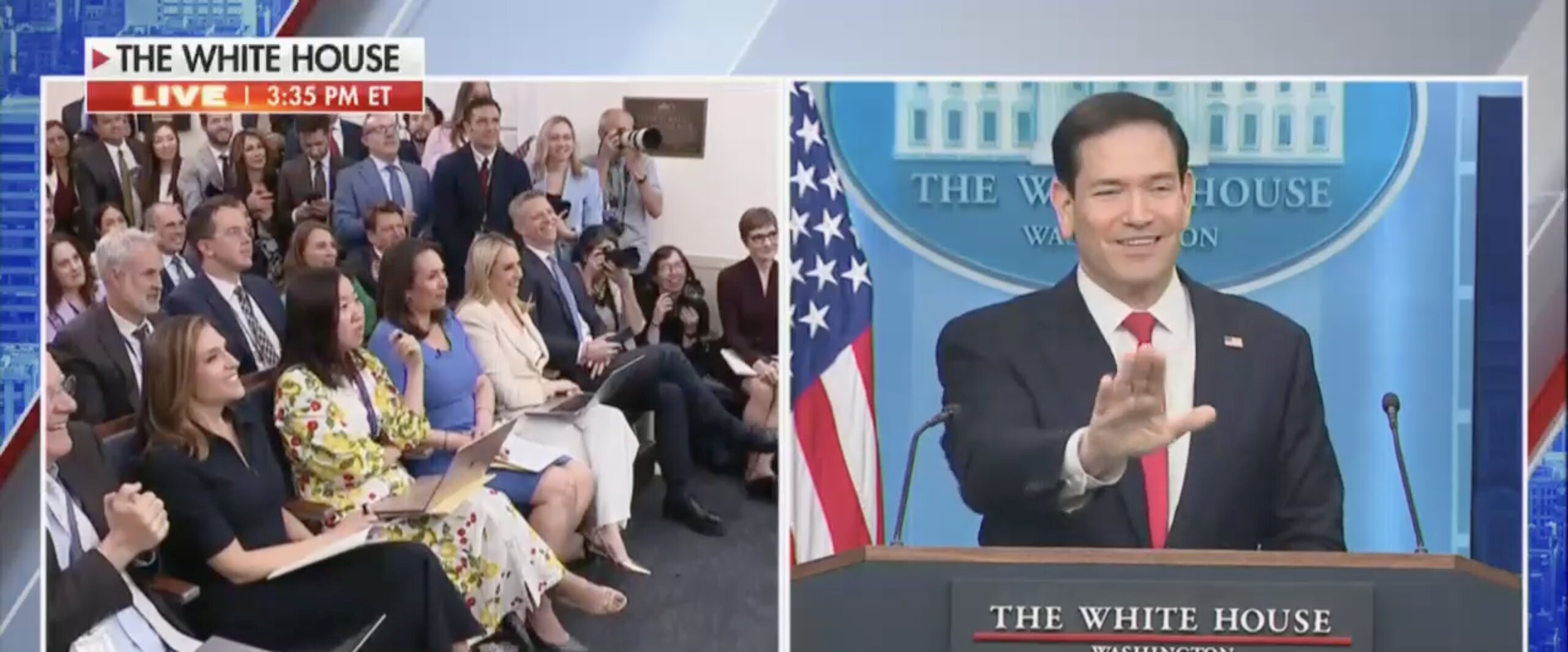 Some of You Have Red Xs': Rubio Jokes He Was Given Map of Reporters in Press Room