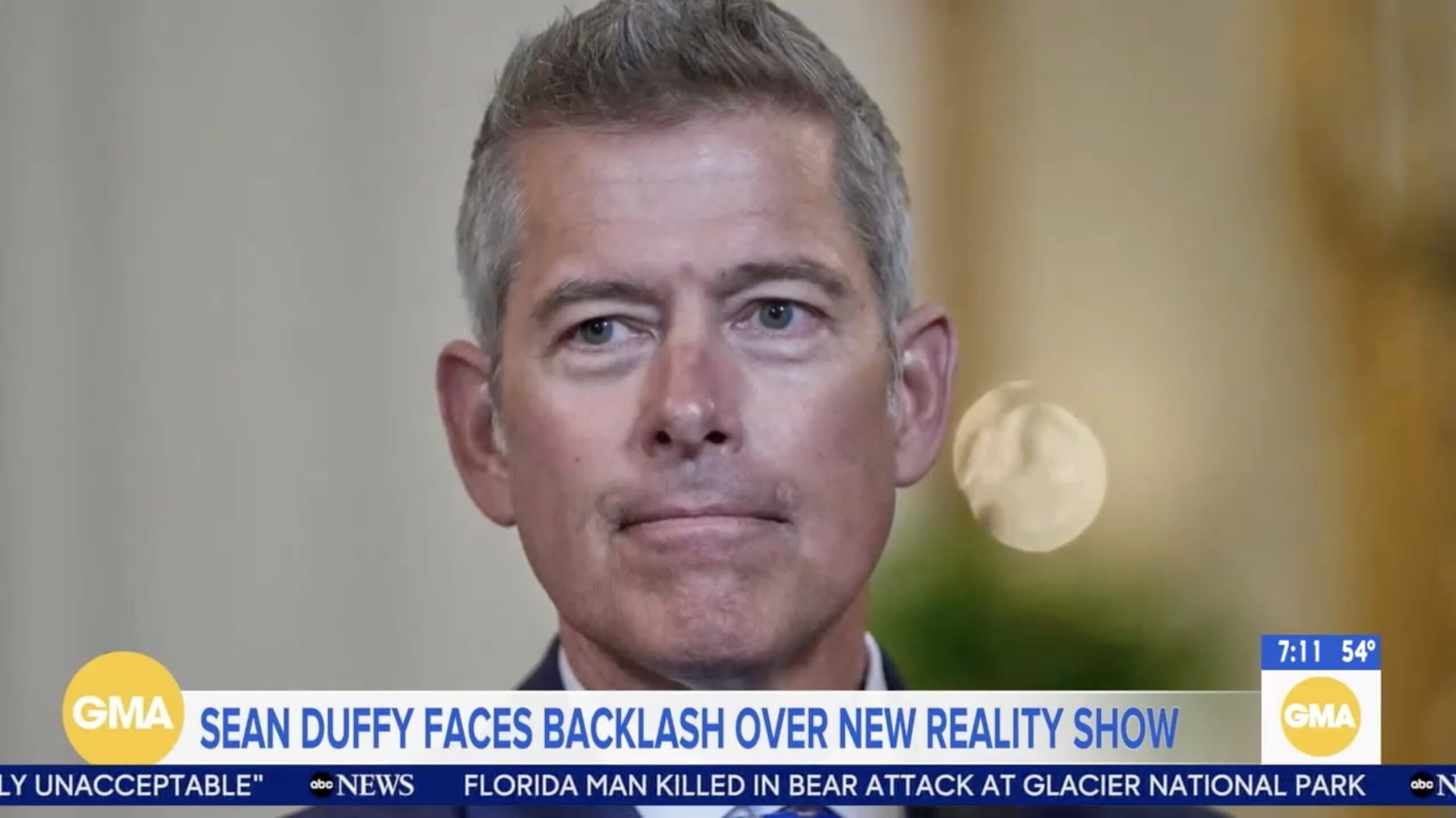 Out of Touch': Good Morning America Covers Sean Duffy Defending His Road Trip Reality TV Series