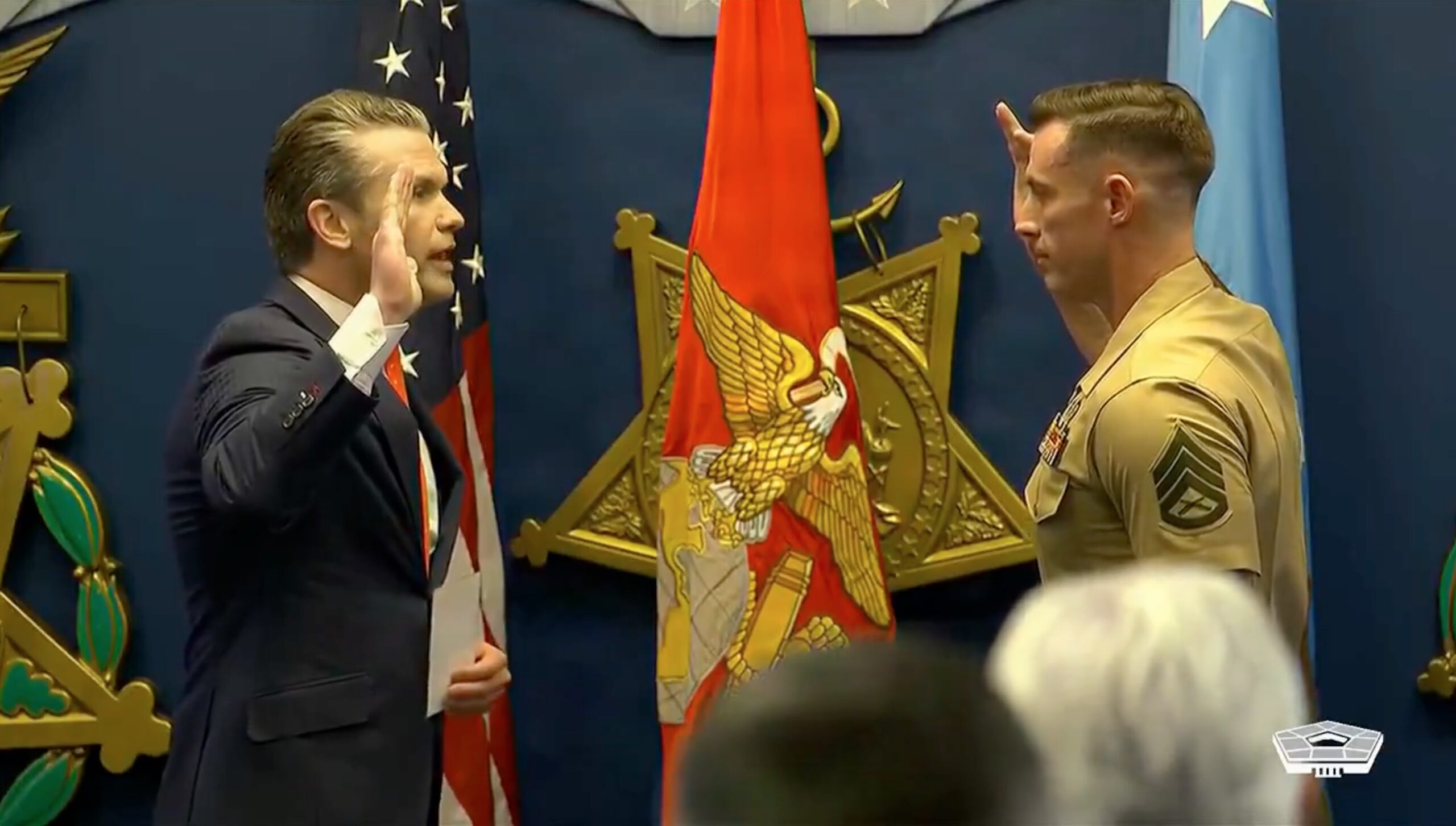 Fox News Host Joey Jones Re-Enlists in Marine Corps With Ex-Network Colleague Hegseth Swearing Him In