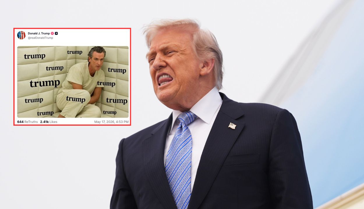 Trump Mocks Political Rivals in Social Media Flurry, Including Pic of Gavin Newsom in a Mental Asylum