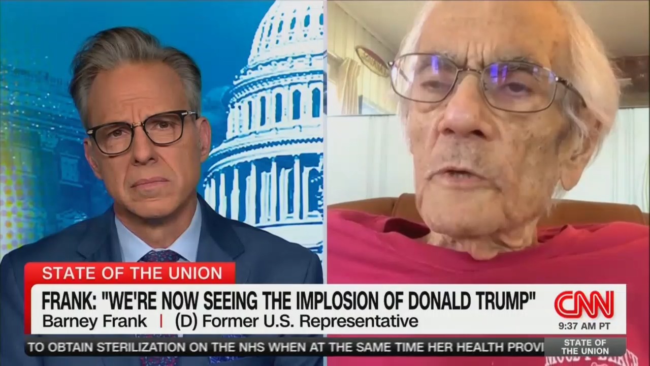Barney Frank Speaks to Jake Tapper After Entering Hospice  Delivers Stern Warning to Progressives
