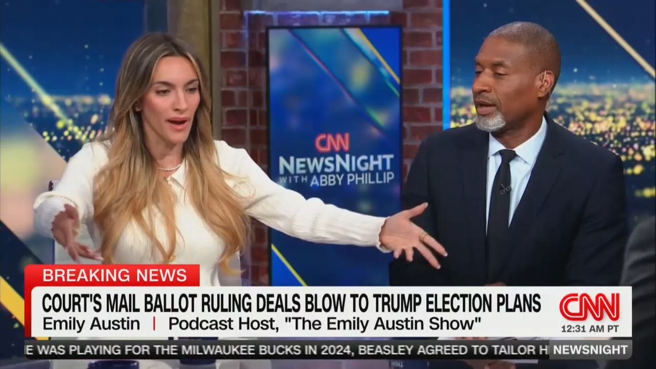 Phillip challenged pro-Trump podcaster Emily Austin to bring her “evidence” after her claims that she had “videos” showing mail-in voting was “not secure.”
