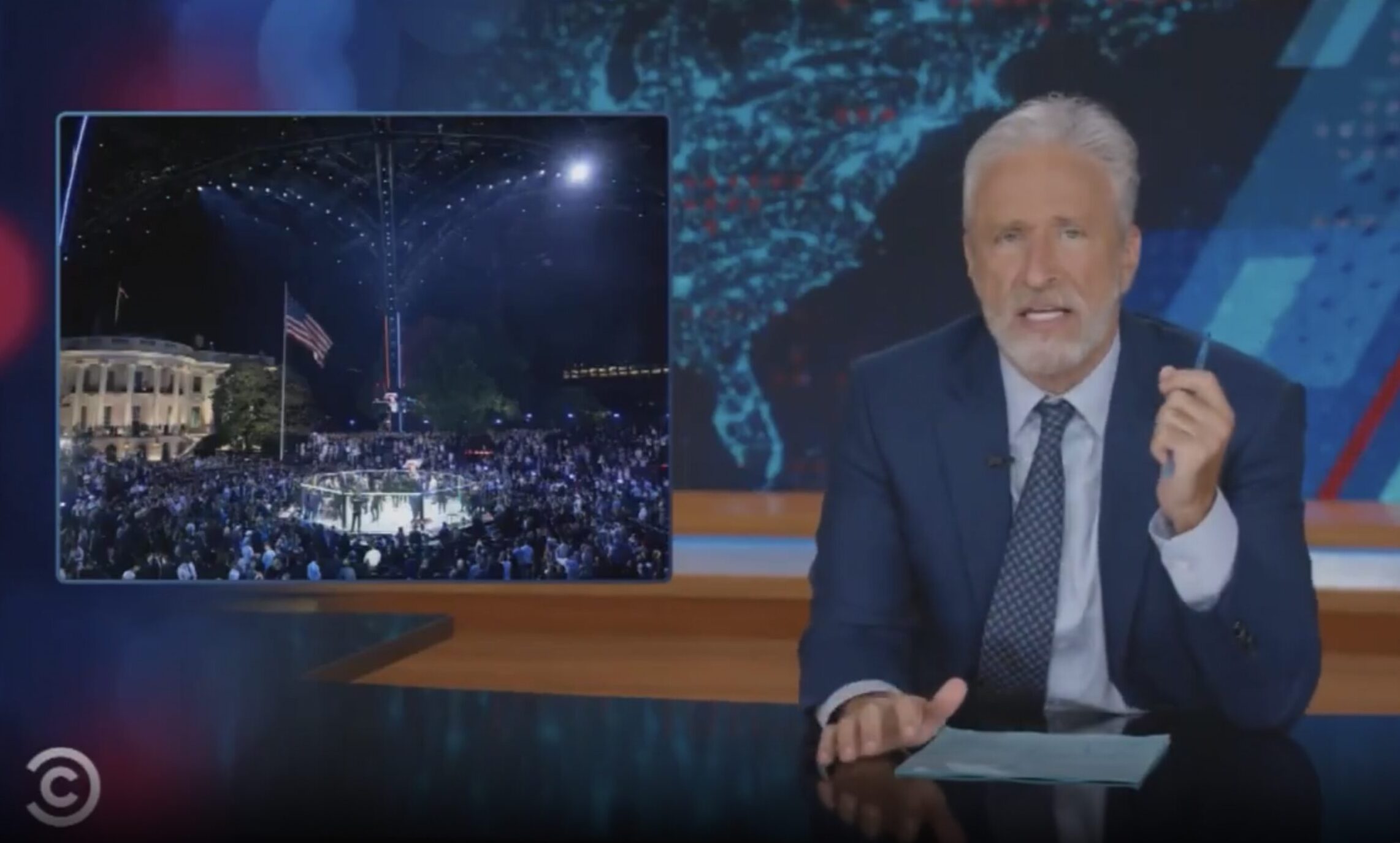 Daily Show's Jon Stewart Rips Trump's UFC White House Fights