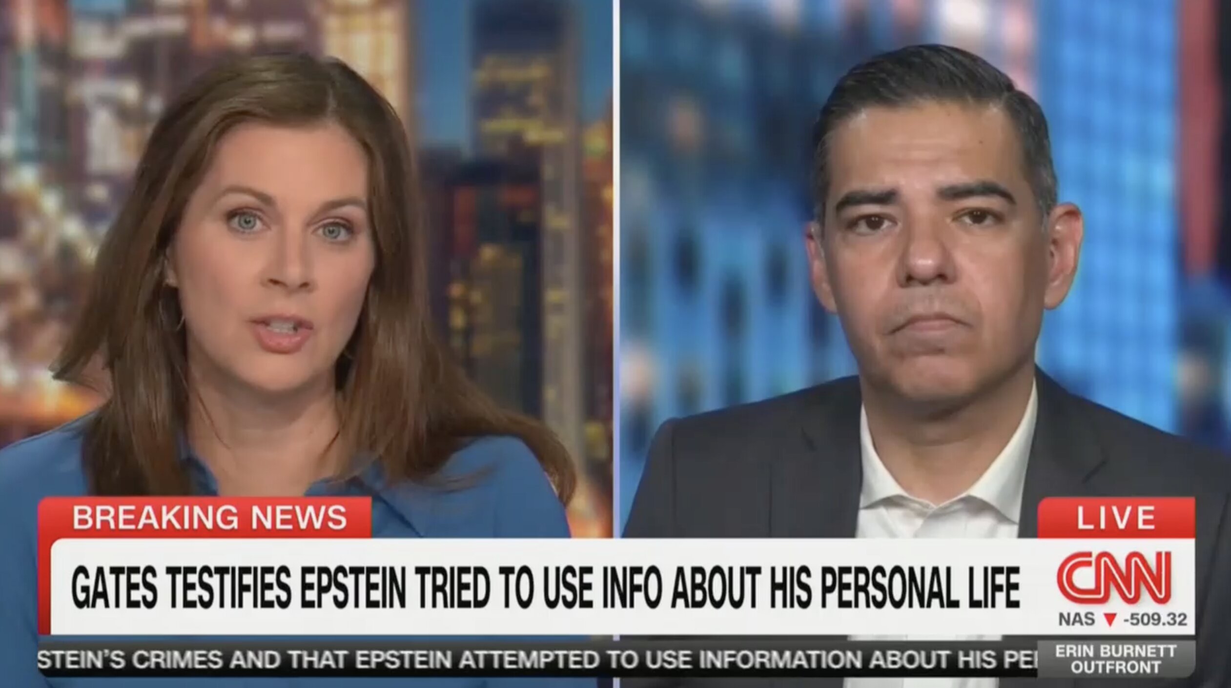Erin Burnett Asks Robert Garcia If Bill Gates Was A ‘Victim’ Of Epstein After Blackmail Claims
