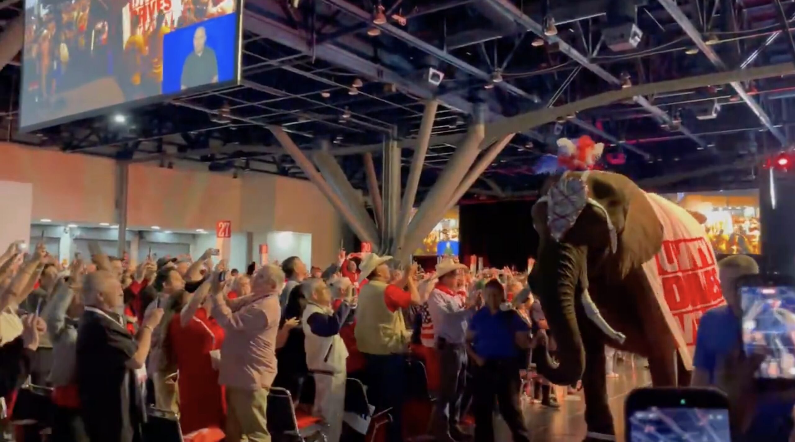An elephant caused quite the disruption at the Texas Republican Party's annual convention in Houston.