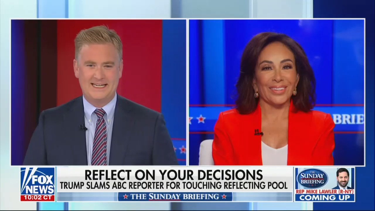 Fox’s Peter Doocy Asks Jeanine Pirro if ABC’s Jon Karl is ‘In Trouble’ Over Reflecting Pool Video — Pirro Leaves the Door Open