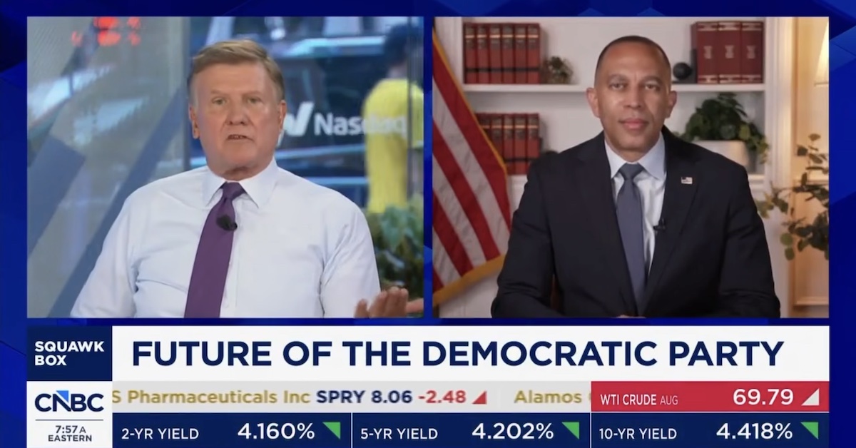 Are You Kidding Me Hakeem Jeffries Pushes Back On Cnbc Host Pressing Him To Reject Progressives Promising Hes Next