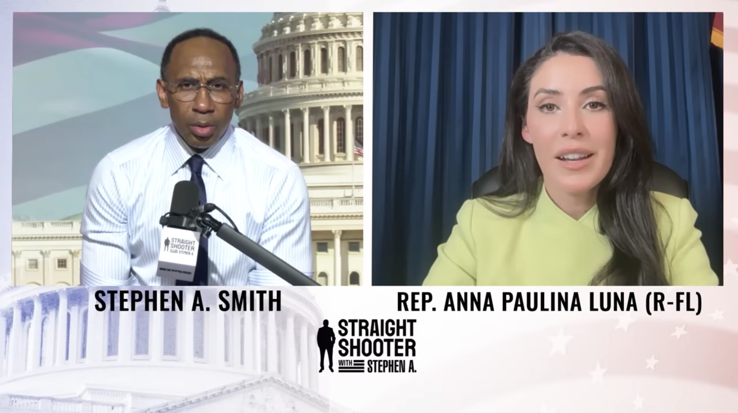 ‘My Goodness, Come On!’ Stephen A. Smith Challenges Anna Paulina Luna on Trump’s Stock Trades