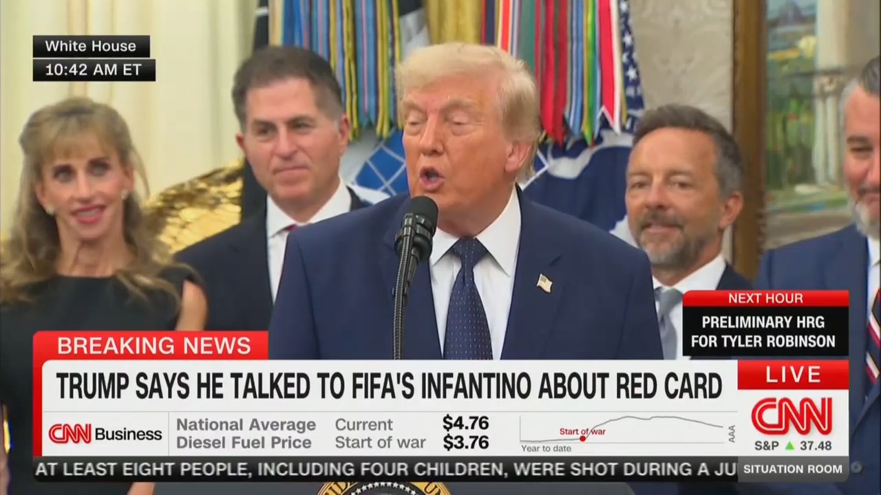 Trump Compares Balogun Red Card to ‘Really Bad’ Missed Caitlin Clark Foul ...
