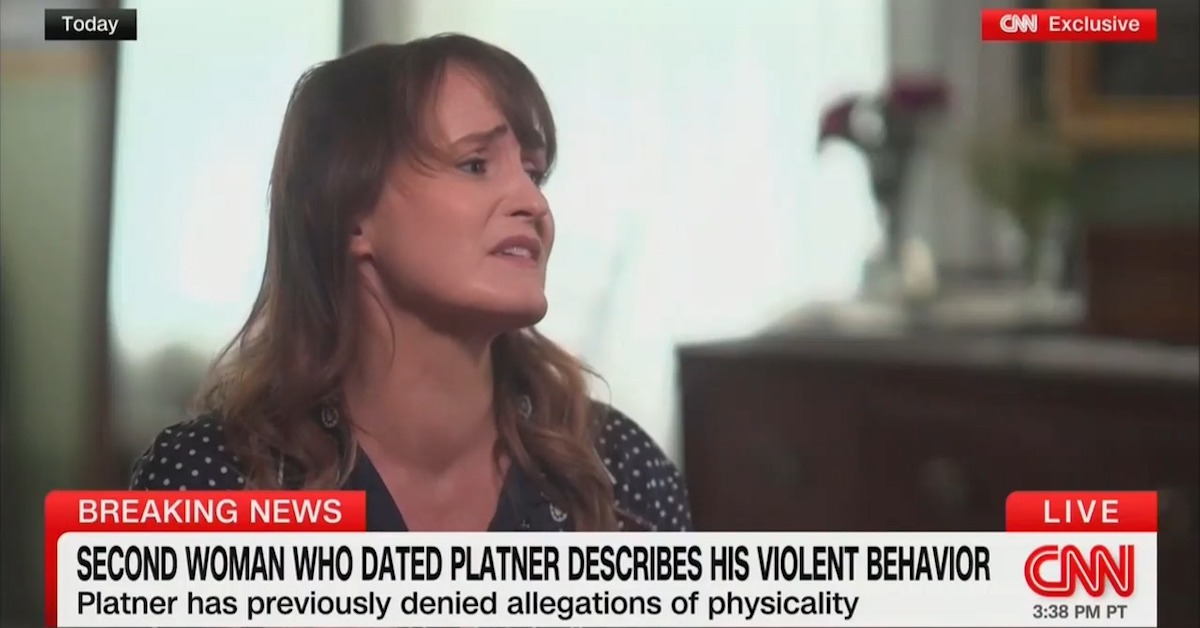 Platner Accuser Gets Emotional on CNN Discussing Ex’s ‘Dead Eyes’ and Alleged Abuse: ‘Like Looking at a Pit Bull’