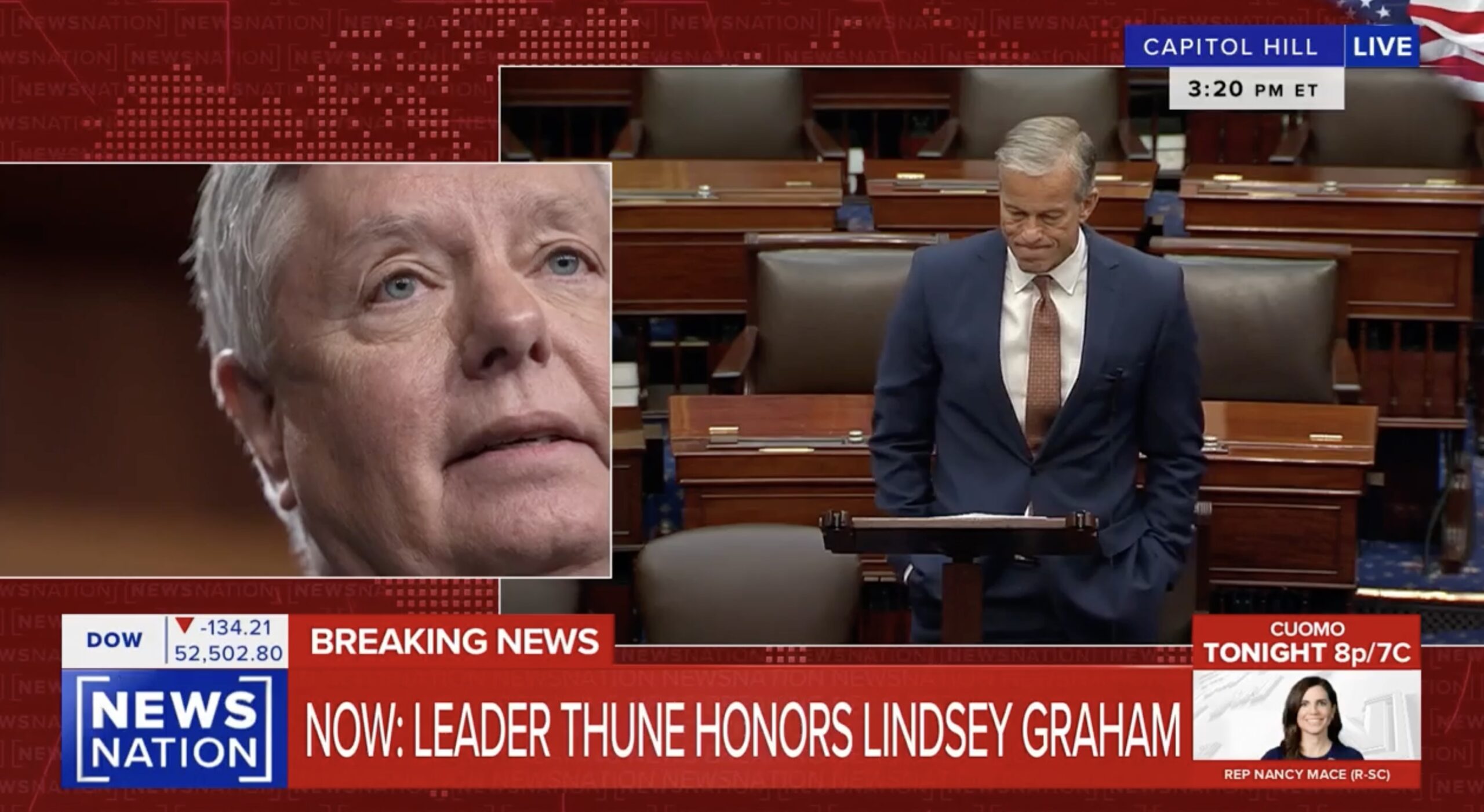 GOP Senate Leader Chokes Up in Emotional Senate Floor Tribute to Lindsey Graham
