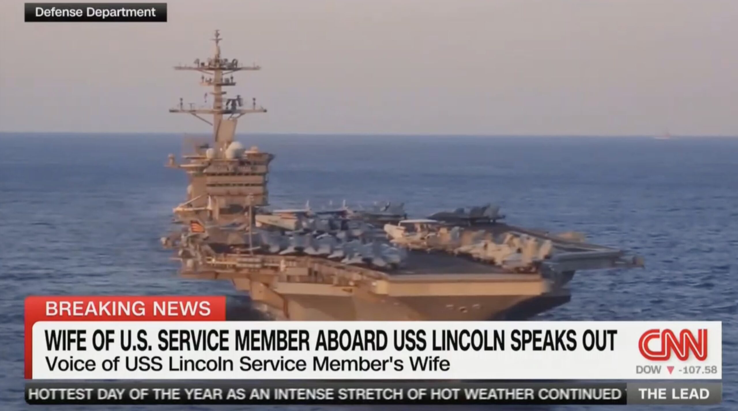 A wife of a service member on the USS Abraham Lincoln tore into the Trump administration for its “infuriating” denial of the poor conditions aboard the ship.