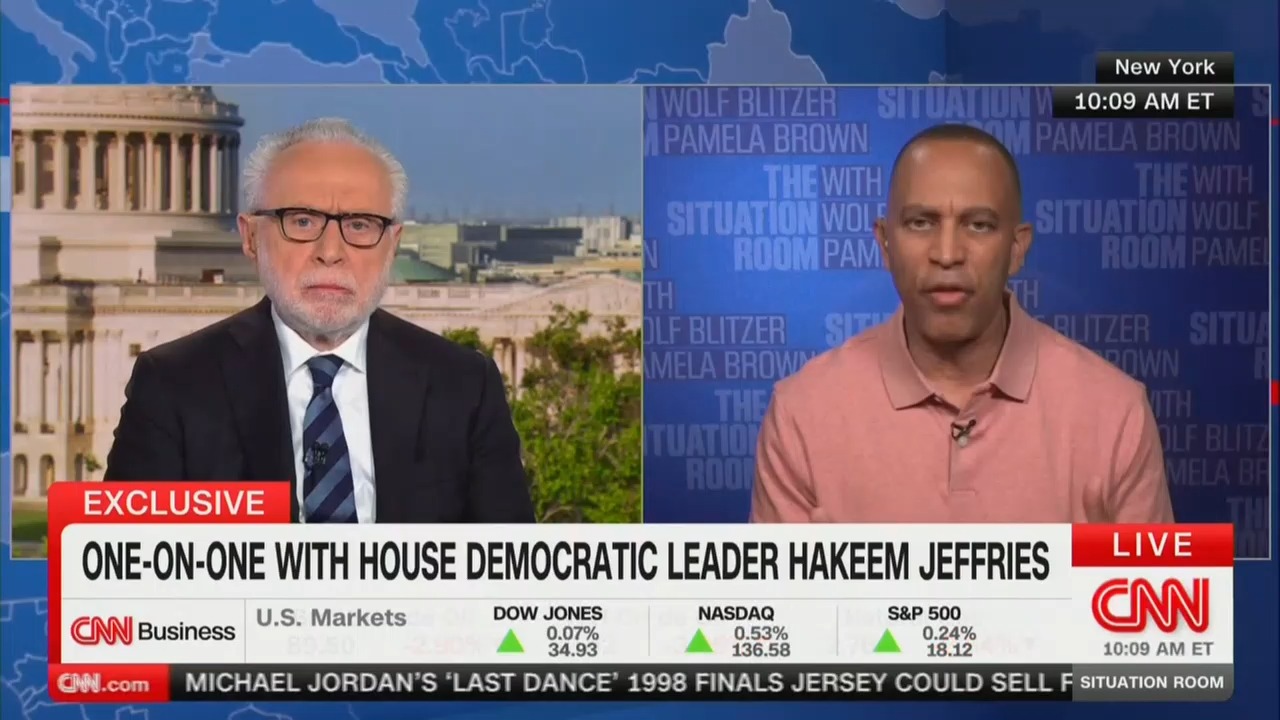 Wolf Blitzer Grills Hakeem Jeffries on Jared Kushner Meeting