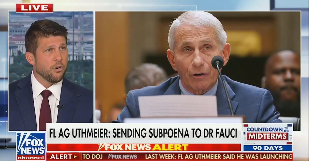 Florida AG James Uthmeier Announces Anthony Fauci Subpoena