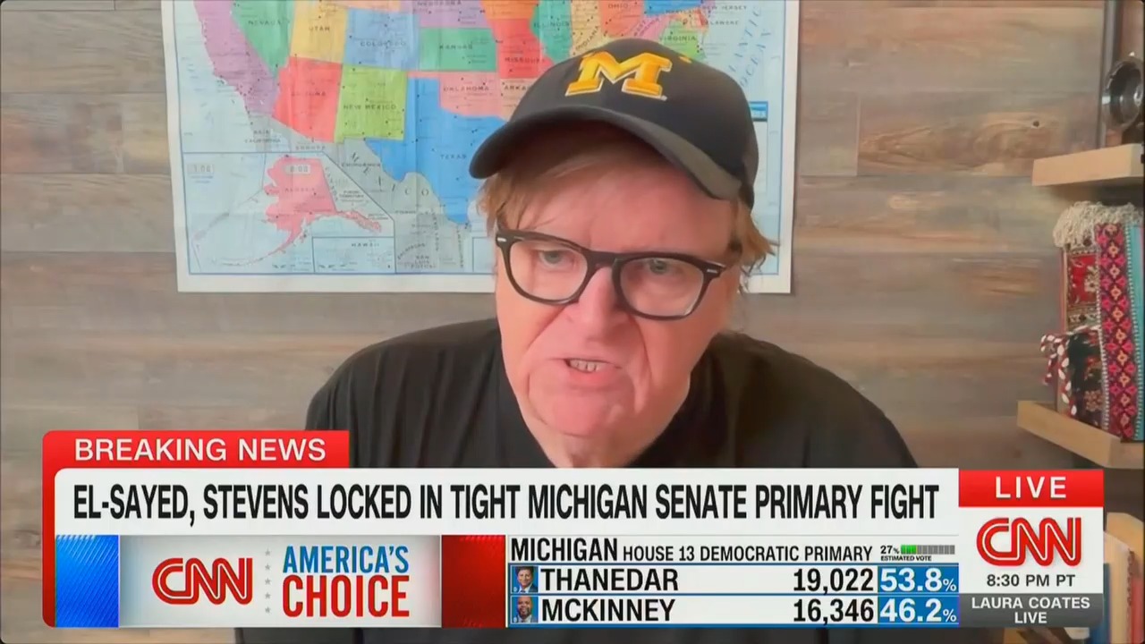 Michael Moore Tells CNN He’s Begging for Progressives to Overthrow Democratic Establishment ‘Hacks’