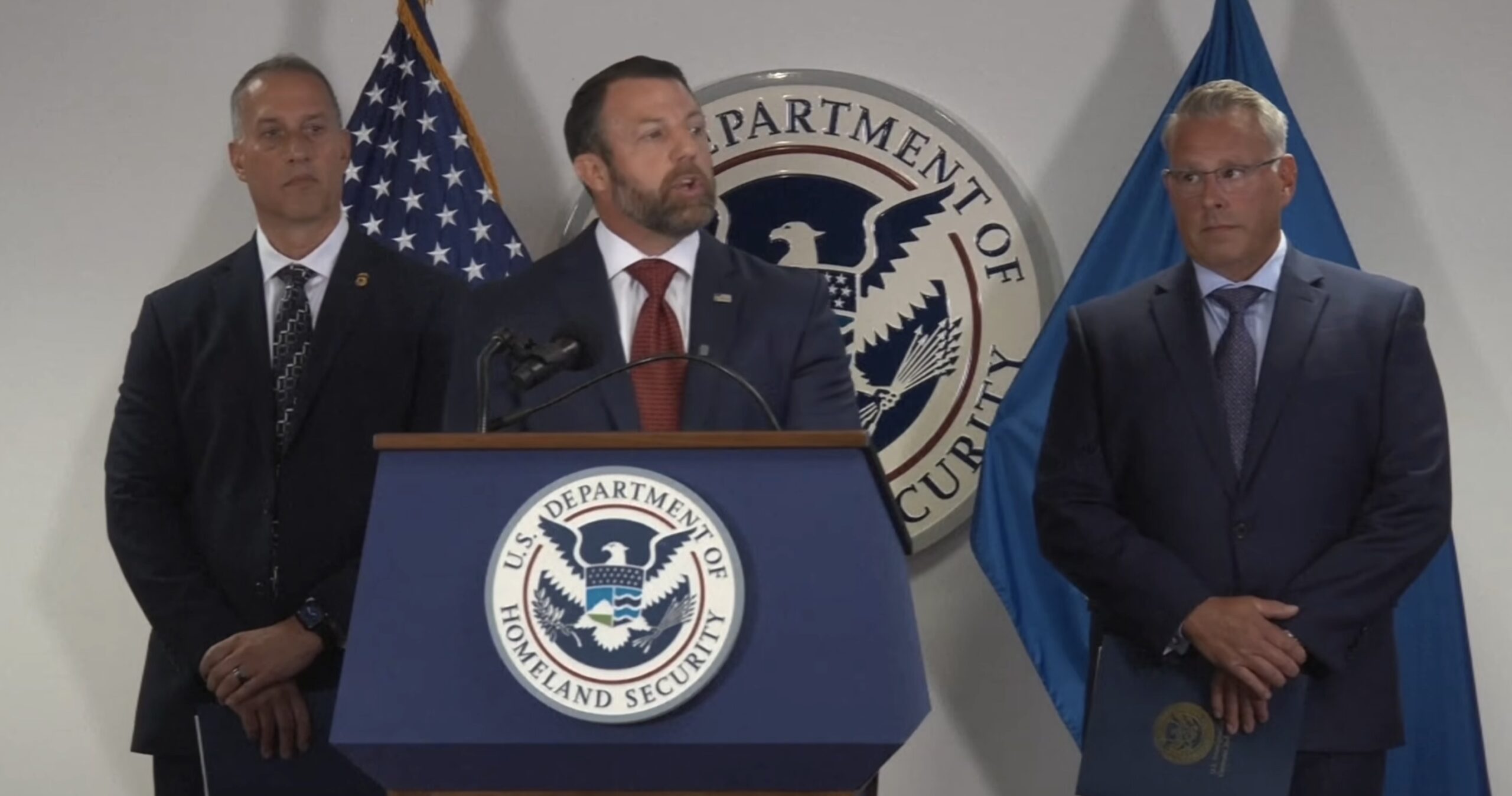 DHS Secretary Markwayne Mullin got into a testy exchange with a reporterwho questioned the Trump Administration's push to deport illegal immigrants