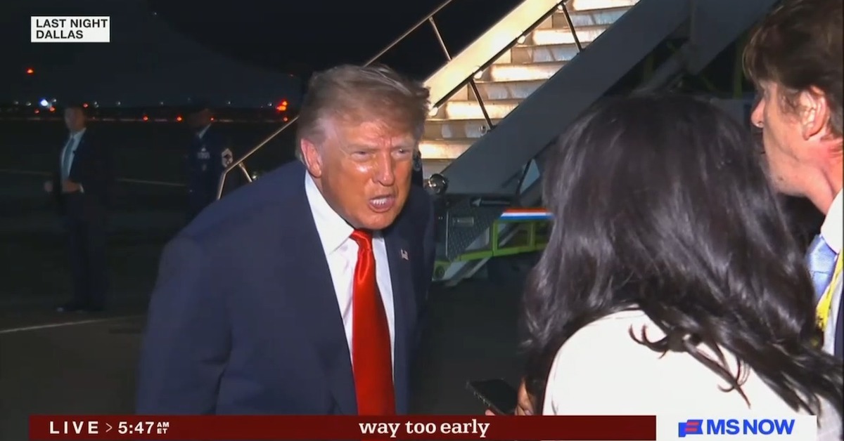 Defiant Trump Rages About Press After Replacing CNN on Air Force One With Lindell TV